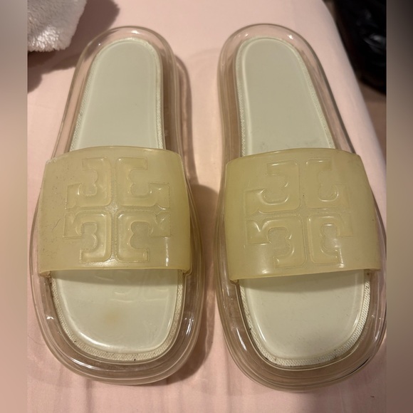 Tory Burch Bubble Clear Jelly Slides - Picture 1 of 2